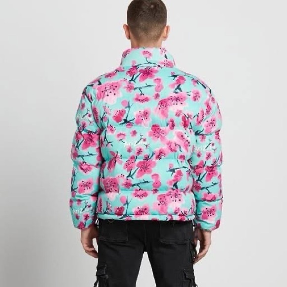 Arizona Green Tea floral Puffer Jacket / Coat - Picture 4 of 13